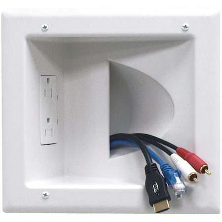 Nextgen Recessed Low-Voltage Media Plate With Duplex Receptacle NE2632504