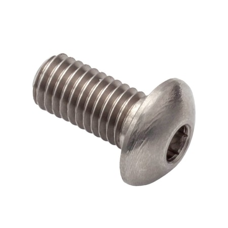 Zoro Select #6-48 Socket Head Cap Screw, Button, Plain 18-8 Stainless Steel, 3/8 in Length ZBC126UNS