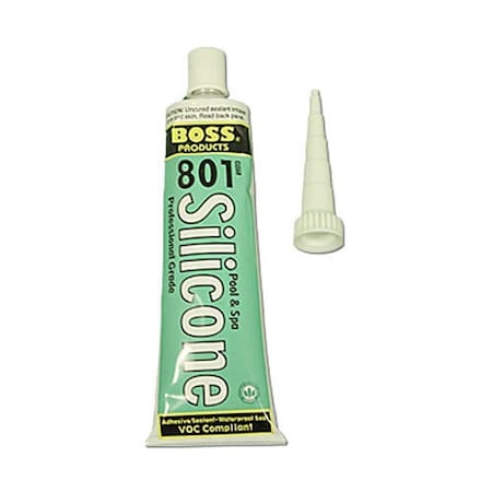 Boss 3 oz Neutral Cure Silicone Adhesive Plumbing Supply, Clear 803
