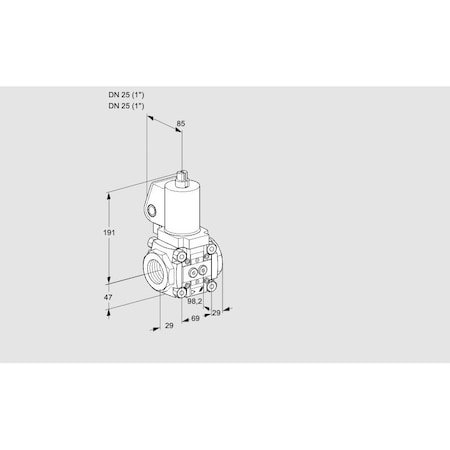 Honeywell Kromschroder VLV ASSY, SOLND, 1NPT, GAS , VAS2T25N/NQGL, F KS88016565
