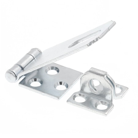 Prime-Line Door and Gate, Safety Hasp Hinge Latch with Fixed Staple 2-1/2 inch with Screws, Zinc Plated U 117050