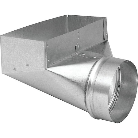 Imperial Wall Register Angle Boot, 4 in L, 10 in W, 6 in H, 90 deg Angle, Steel, Galvanized GV0626-C