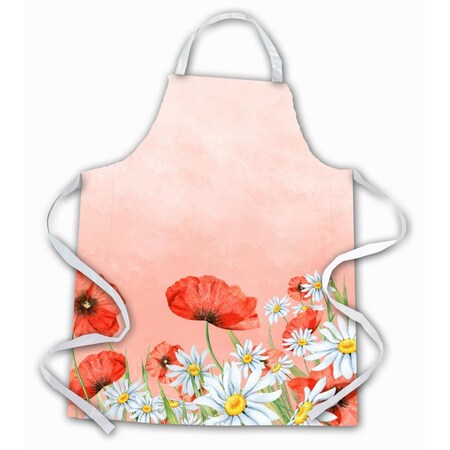 Carolines Treasures Poppies & Chamomiles Apron BB7448APRON