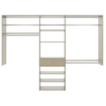 Easy Track 8-foot Perfect Fit Reach-In Closet Kit, Weathered Grey PH53-CG