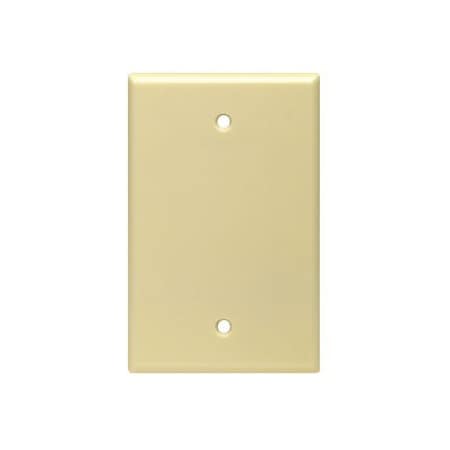 Leviton Blank Wallplate, Midway Size, Gang 1, Light Almond PJ13-T