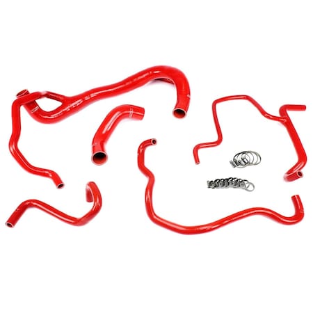 Hps Performance High Temp Reinforced Silicone Radiator and Heater Coolant Hose Kit, Red,  57-1675-RED