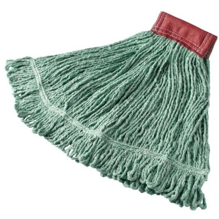 Rubbermaid Commercial Super Stitch Blend Mop Heads, Cotton/Synthetic, Green, Large, PK6 FGD25306GR00