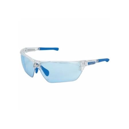 Mcr Safety Dominator DM3 Safety Glasses, Polycarbonate Light Blue Lens, MAX6, Clear Polycarbonate/Blue TPR 135-DM1323PF