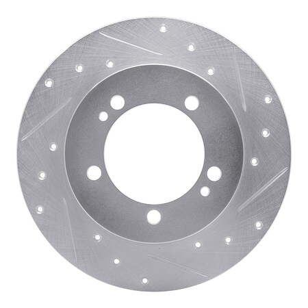 Dynamic Friction Co DFC Brake Rotor - Drilled and Slotted - Silver 631-72012R