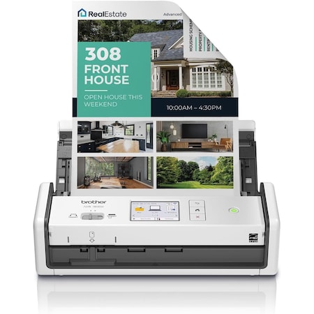 Brother Compact Desktop Scanner with Wireless and Touchscreen, 30 cpm ADS-1800W