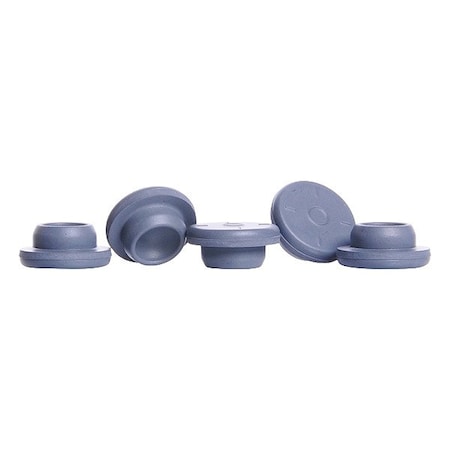 Kimble Chase Stopper, 6.9 mm H, Chlorobutyl, Gray, PK100 73811T-21