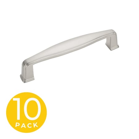 Sapphire Park Style 3-3/4 in. (96 mm) CTC Modern Satin Nickel Cabinet Hardware Handle/Pull, 10PK SP-PAP10-375-SN-10