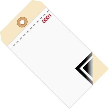 Partners Brand InventoryTag, W/Carbon, 6 1/4x3 1/8", PK500, 10 Point Cardstock, 6 1/4" W, White/Manila, 500 PK G17501
