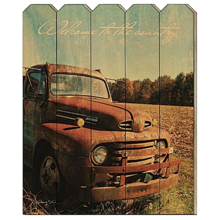 Homeroots Welcome to the Country Unframed Print Wall Art 404300
