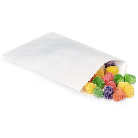 Nashville Wraps White Paper Candy Bags, 1/4 lb - 4.75x6.75, 100PK 311M