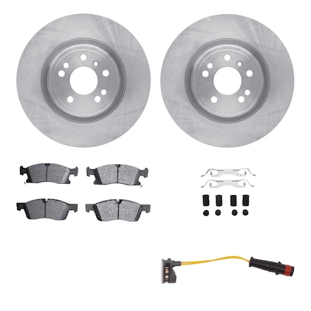 Dynamic Friction Co DFC Brake Rotor- Heavy Duty Brake Pad includes Hardware and Sensor 6222-63001