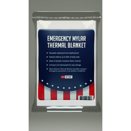 Wynn Emergency Mylar Thermal Blanket  250/PK MYLAR52x84