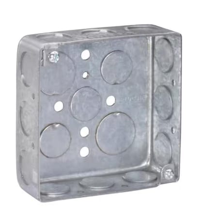 Southwire New and Old Work 21 cu in Square Galvanized Steel Box Mount Silver 52151-1/2DR-UPC