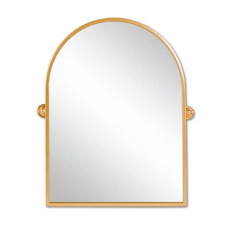 Homeroots 36" Gold Arch Metal Framed Standing Mirror 565106