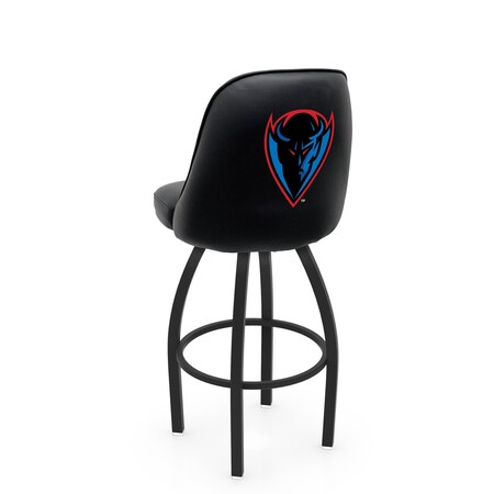Holland Bar Stool Co Logo Grizzly DePaul 30 in. Swivel Bar Stool with Black Wrinkle Finish L048