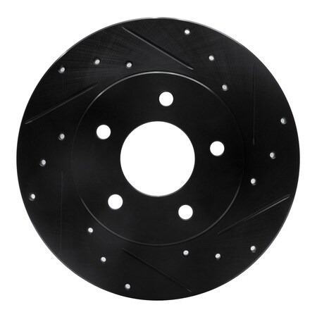 Dynamic Friction Co DFC Brake Rotor - Drilled and Slotted - Black 633-52010R