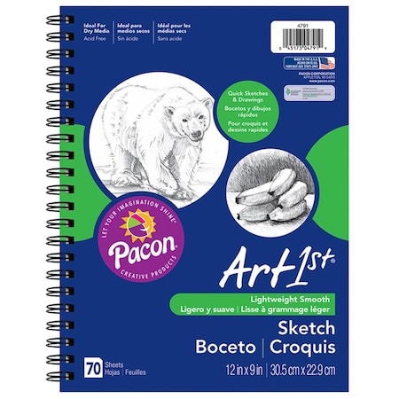 Easy-To-Organize Art 1st Sketch Diary, 12 x 9 in., 3PK EA3482271