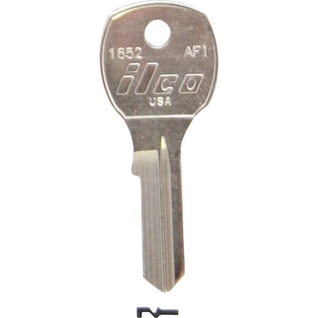 Kaba Ilco Florence Nickel Plated House Key, AF1 / 1652, 10PK AL00000712