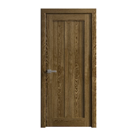 Sartodoors Interior Solid French Door 30 x 96 inches, Ego 5006 Marble Oak, Single Regular Panel Frame Handle EGO5006ID-DMR-3096