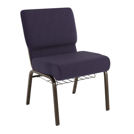 Flash Furniture Purple Fabric Church Chair, PK4 4-FD-CH0221-4-GV-ROY-BAS-GG