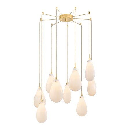 Hudson Valley Lighting Ironwood 9 Light Chandelier in Aged Brass 3909-AGB