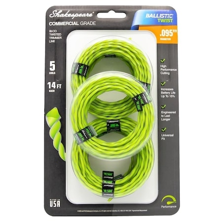 Shakespeare LINE TRIMMER TWST 0.095INX14FT 17461