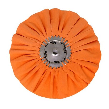 Renegade Products Usa 10 Inch, Orange, 5/8" Center Plate Case Pack Airway Buffing Wheels, Bulk Deal, 5PK FAW1058OTX5PAK