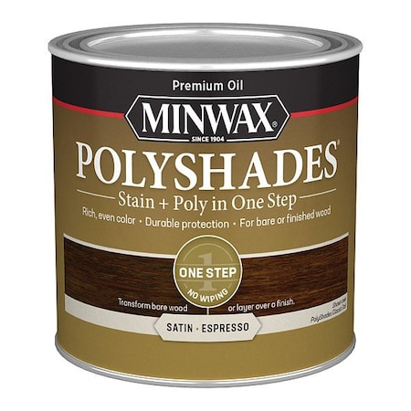Minwax Wood Stain, 0.5 pt, Espresso 213974444