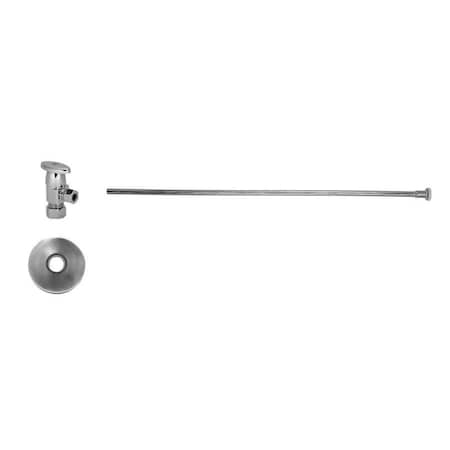 Mountain Plumbing Toilet Kit - Brass Oval Handle 1/4 Turn Valve (MT6003) in Satin Chrome MT6820-NL/SC