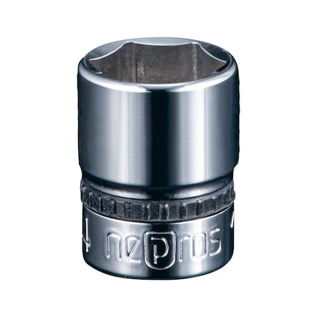Nepros Socket 3/8 in Drive Metric Standard 6 pt 22mm NB3-22