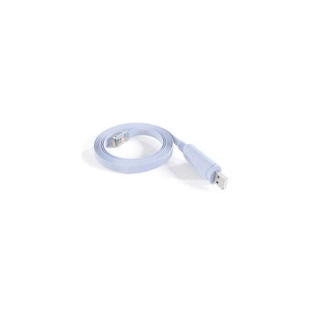 Cable Wholesale USB 2.0 Type A Male to RJ45 Male 8P8C Flat Console Cable, Periwinkle Blue, 6 Foot 10U2-88106