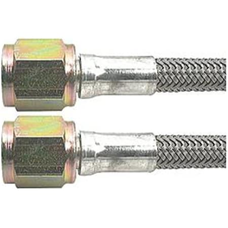 Allstar Performance 26 in. -4 AN Female to - 4 AN Female Straight Braided Steel Brake Lines ALL46400-26
