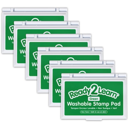 Ready 2 Learn Washable Stamp Pad, Green, 6PK CE10043