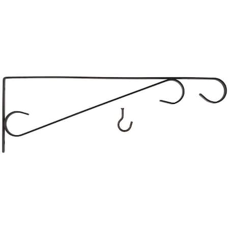 Landscapers Select Hanging Plant Bracket, 15-1/2 L, Steel, Black, Wall Mount Mounting GB0283L