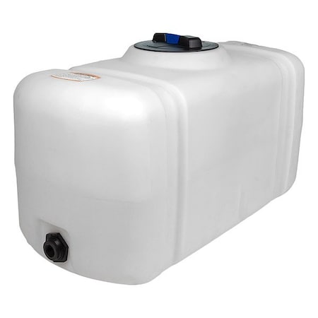 Norwesco Utility Tank, 21 1/2 in, White, Rectangular 43292-DS