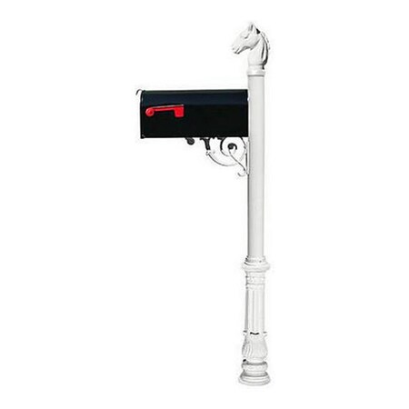 Qualarc 10 in. Westhaven Decorative CBU Square Posts with Urn Finial- Black WDPST-S5-CBU-BLK