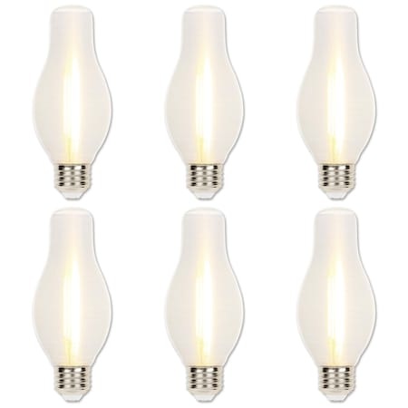 Westinghouse Bulb LED Dimmable 6.5W 120V H19 3000K Glowescent Clear Spun-Satin E26 Medium Base, 6PK 5276020