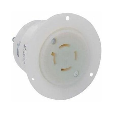 Leviton Industrial Grade Flanged Outlet 20 Amp, 125/250 Volt 2416