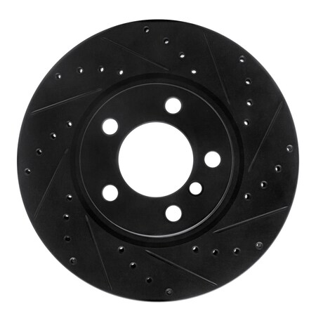 Dynamic Friction Co DFC Brake Rotor - Drilled and Slotted - Black 633-32011R