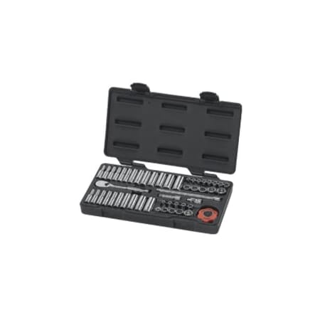 Gearwrench SAE/Metric Socket Set, 1/4"Dr, 12Pt, 51pcs. 80301