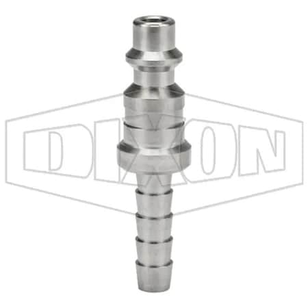 Dixon DF Series Quick Connect Plug, 3/8 in Nominal, Quick Disconnect Plug x Standard Hose Barb, 300 psi Pr D3S3-S