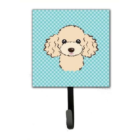 Carolines Treasures Checkerboard Blue Buff Poodle Leash and Key Holder BB1196SH4