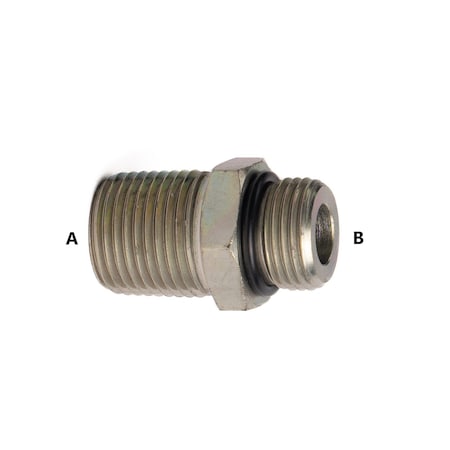 Bailey Male O-Ring Boss to M Pipe Straight - 3/8-18 A, SAE 6 B FG6401-06-06