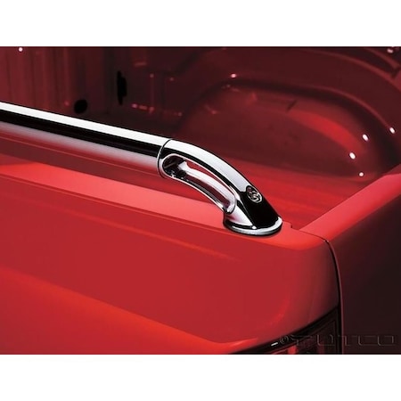 Putco Bed Rails, Direct-Fit; Stake Pocket Mount; Polished; Stainless Steel; With Built In Tie Down; Not 49855