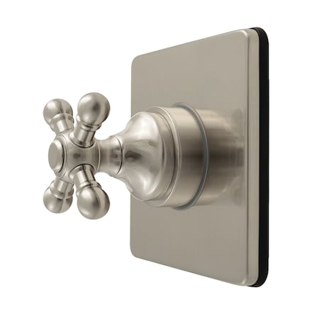 Kingston Brass Single-Handle Six-Way Diverter Valve with Square Trim Kit, Brushed Nickel KS4048BX
